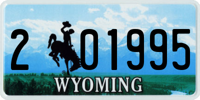 WY license plate 201995