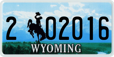 WY license plate 202016