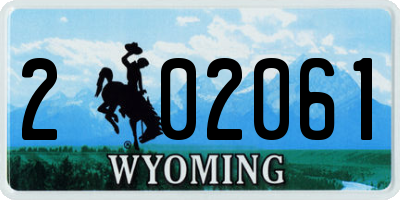 WY license plate 202061