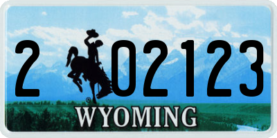 WY license plate 202123