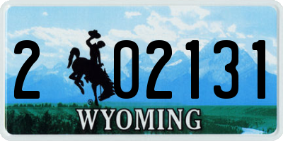 WY license plate 202131