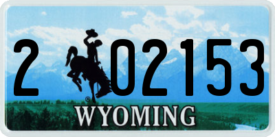 WY license plate 202153