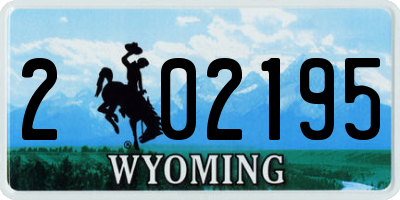 WY license plate 202195