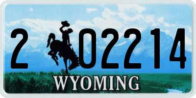WY license plate 202214
