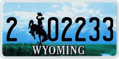 WY license plate 202233