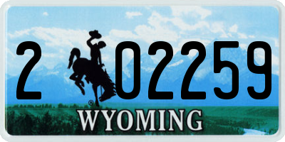 WY license plate 202259
