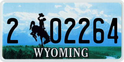 WY license plate 202264