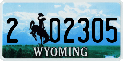 WY license plate 202305