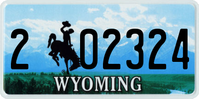 WY license plate 202324