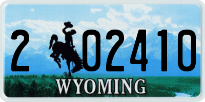 WY license plate 202410