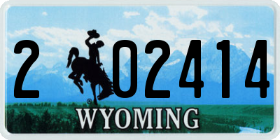 WY license plate 202414