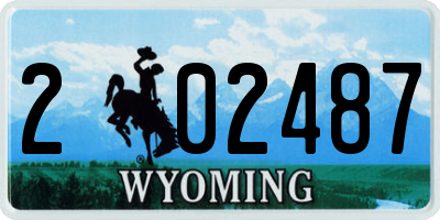 WY license plate 202487