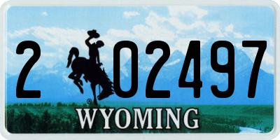 WY license plate 202497