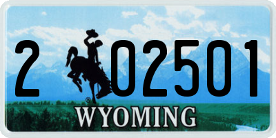 WY license plate 202501