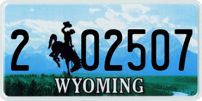 WY license plate 202507
