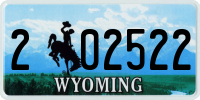 WY license plate 202522