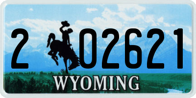 WY license plate 202621