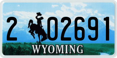 WY license plate 202691