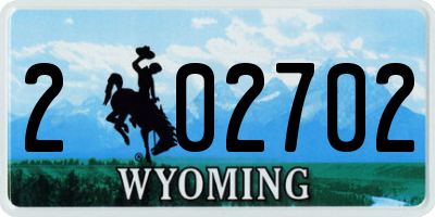 WY license plate 202702