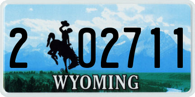 WY license plate 202711