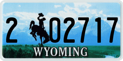WY license plate 202717
