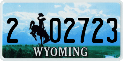 WY license plate 202723