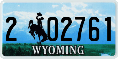 WY license plate 202761