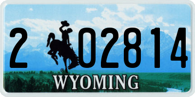 WY license plate 202814