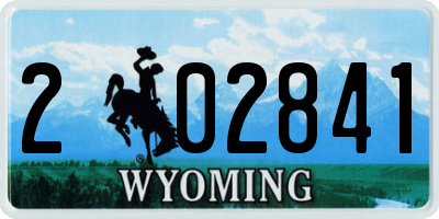 WY license plate 202841