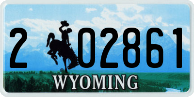 WY license plate 202861