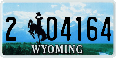 WY license plate 204164