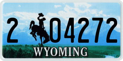 WY license plate 204272