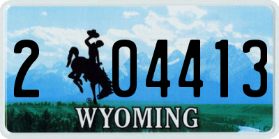 WY license plate 204413