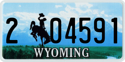 WY license plate 204591