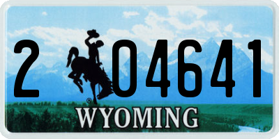 WY license plate 204641