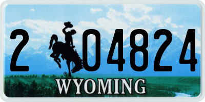 WY license plate 204824