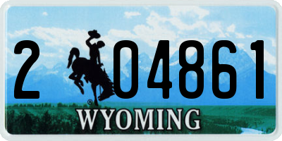 WY license plate 204861