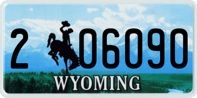 WY license plate 206090