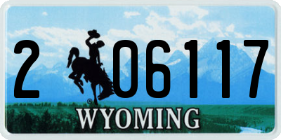 WY license plate 206117