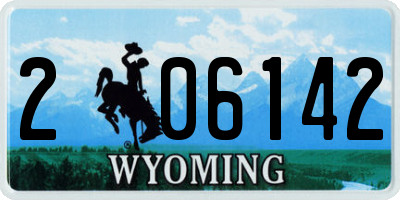 WY license plate 206142