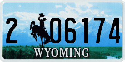 WY license plate 206174