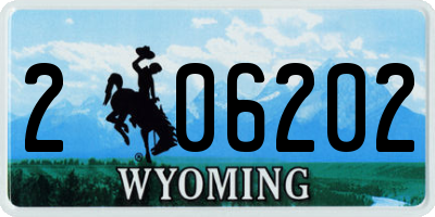 WY license plate 206202