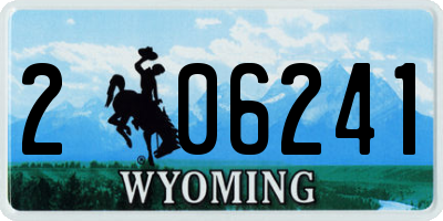 WY license plate 206241
