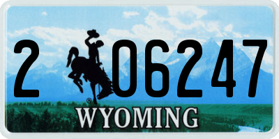 WY license plate 206247