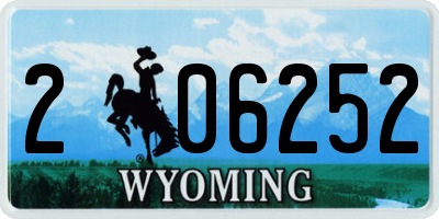WY license plate 206252
