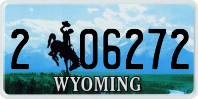WY license plate 206272
