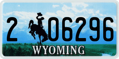 WY license plate 206296