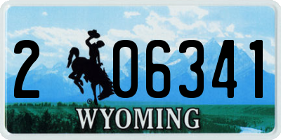 WY license plate 206341