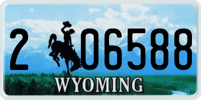 WY license plate 206588