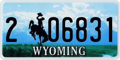 WY license plate 206831